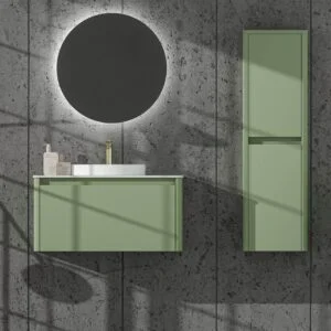 Móveis de casa de banho FUSE suspenso na parede 1 gavetas VERDE PÁLIDO
