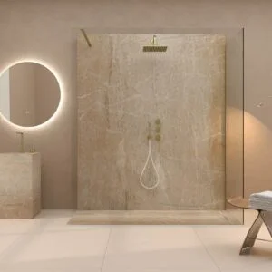 Painel de revestimento de paredes de casas de banho MSCOMPACT efeito cimento DERA