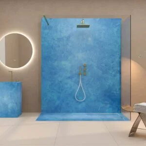 Painel de revestimento de paredes de casas de banho MSCOMPACT efeito cimento SLAT