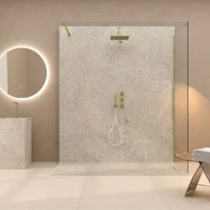 Painel de revestimento de paredes de casas de banho MSCOMPACT efeito cimento SLATE