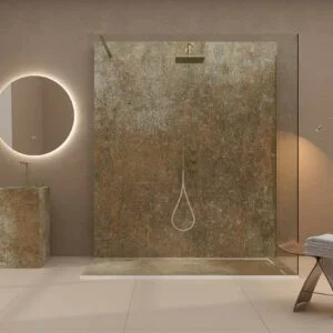 Painel de revestimento de paredes de casas de banho MSCOMPACT efeito cimento TIRA