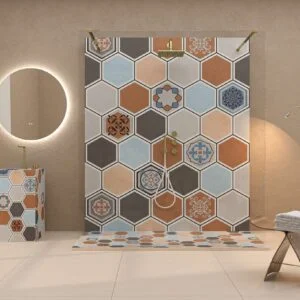 Painel de revestimento de paredes de casas de banho MSCOMPACT efeito tendência AQUA