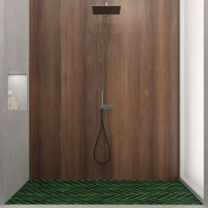 Painel de revestimento de paredes de casas de banho MSCOMPACT efeito madeira ALLOY
