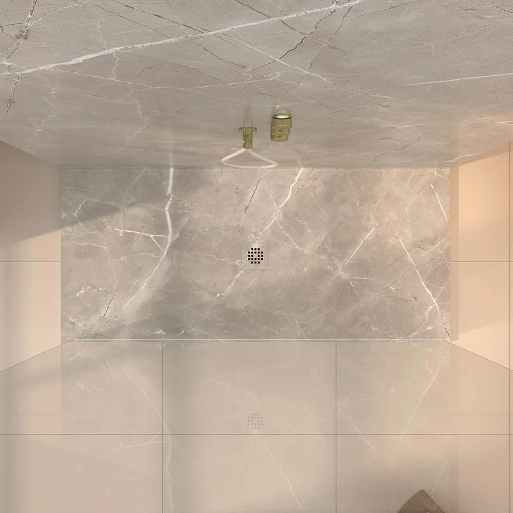 Painel de revestimento de paredes de casas de banho MSCOMPACT efeito mármore GRIGIO - Image 2
