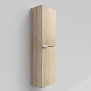Coluna de casa de banho IBERIA suspensa 2 portas 120 cm x 35 cm x 21 cm acabamento ALCATRAZ