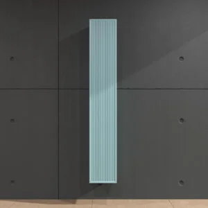 Coluna de casa de banho 1 porta suspensa 170 cm x 35 cm x 25 cm Acabamento AZUL TURQUESA