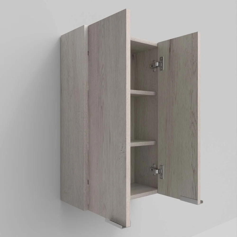 IBERIA coluna de casa de banho suspensa 2 portas 80 cm x 50 cm x 21 cm acabamento MOZART em carvalho - Image 3