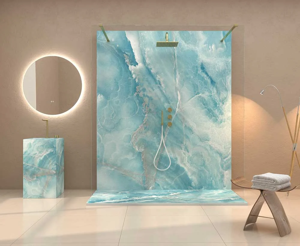 Painel de revestimento de paredes de casas de banho MSCOMPACT efeito mármore RAFAELLO - Image 3