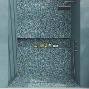 Painel de revestimento de paredes de casas de banho MSCOMPACT efeito terrazzo BISSAZA