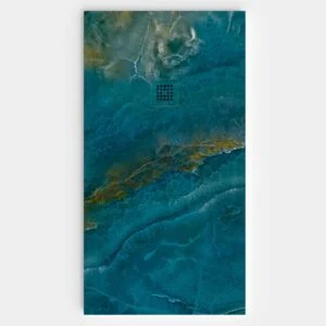 Base de duche em resina com textura de ardósia. Efeito mármore Blue - moderno STONE 3D antiderrapante