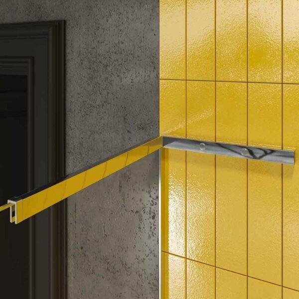 Divisória de duche fixa ZEN sem braço de segurança - Vidro 8 MM com tratamento anti-calcário incluído - AÇO INOXIDÁVEL - Image 3