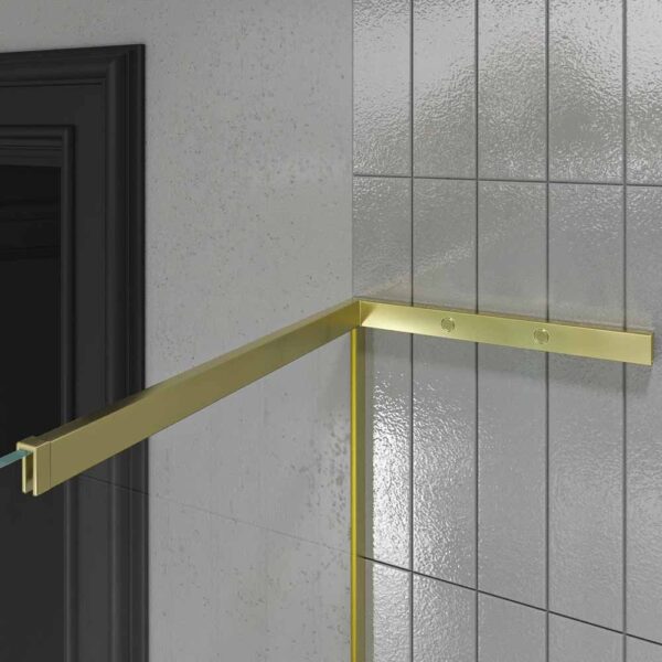Divisória de duche fixa ZEN sem braço de segurança - vidro 8 MM com tratamento anti-calcário incluído GOLD MATE - Image 3