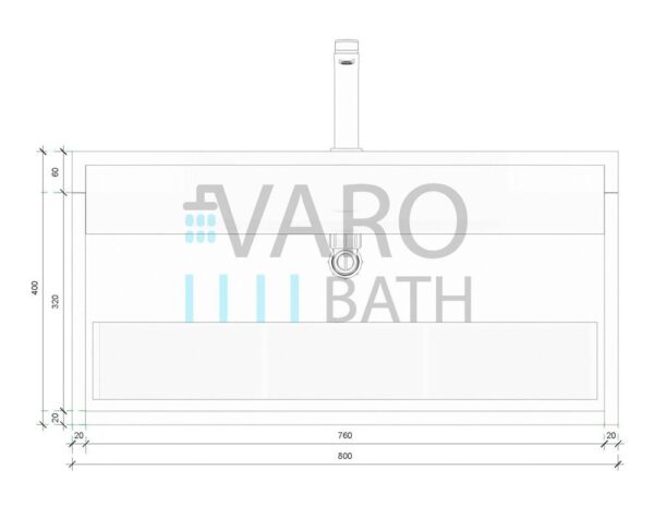 Móvel para casa de banho BINARIO suspenso 1 gaveta com acabamento BROWN - Image 9