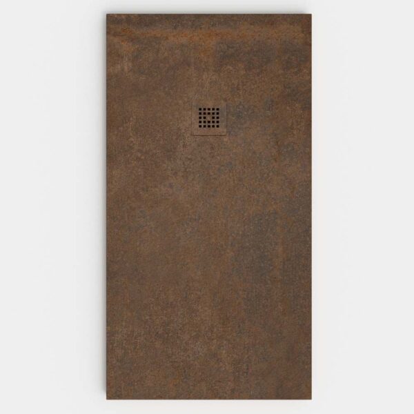 Base de duche Efeito cimento Brown - antiderrapante STONE 3D moderno