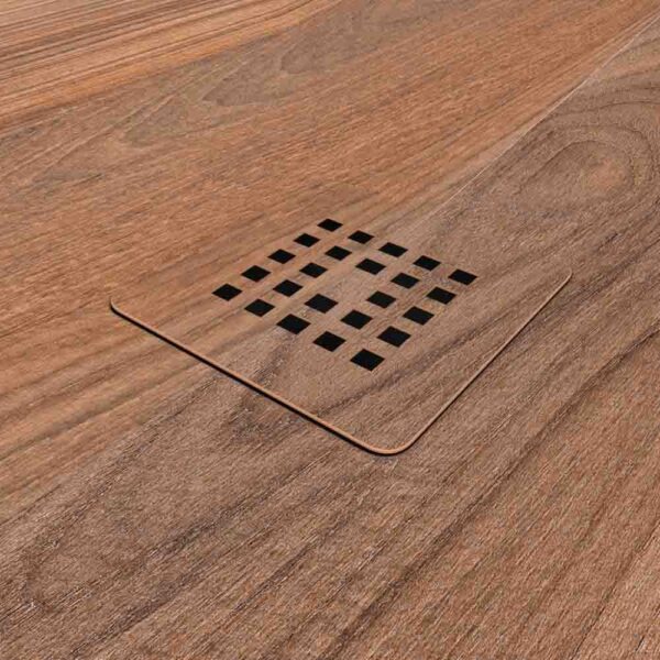 Base de duche em resina com efeito madeira Ebony com textura de ardósia - antiderrapante STONE 3D moderna - Image 3