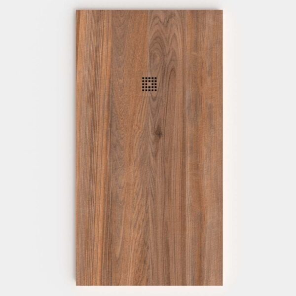 Base de duche em resina com efeito madeira Ebony com textura de ardósia - antiderrapante STONE 3D moderna