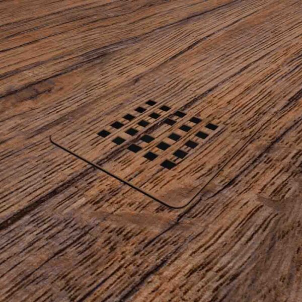 Base de duche em resina com efeito madeira Rosewood com textura de ardósia - antiderrapante STONE 3D moderna - Image 3