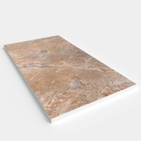 Base de duche em resina com textura de ardósia. Efeito mármore Coralito - moderno STONE 3D antiderrapante - Image 2