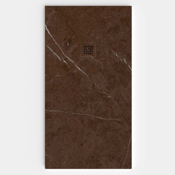 Base de duche em resina com textura de ardósia. Efeito mármore Dark - moderno STONE 3D antiderrapante
