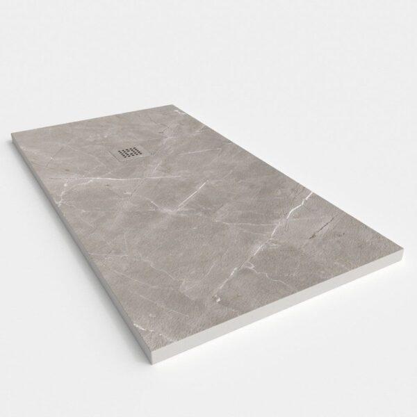 Base de duche em resina com textura de ardósia. Efeito mármore Grigio - moderno STONE 3D antiderrapante - Image 2