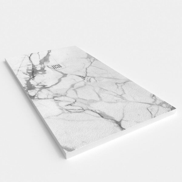 Base de duche em resina com textura de ardósia. Efeito mármore Lilac - moderno STONE 3D antiderrapante - Image 2