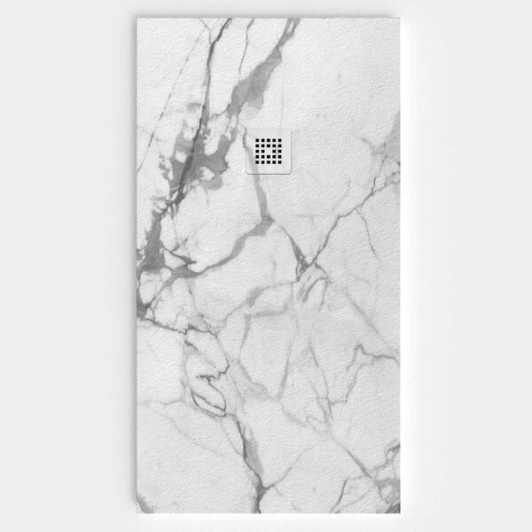 Base de duche em resina com textura de ardósia. Efeito mármore Lilac - moderno STONE 3D antiderrapante