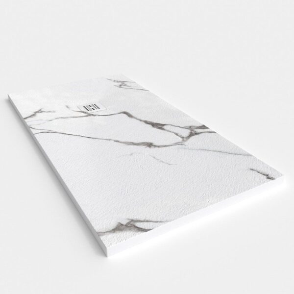 Base de duche em resina com textura de ardósia. Efeito mármore Mistral - moderno STONE 3D antiderrapante - Image 2