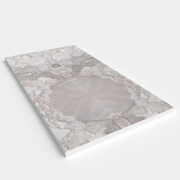 Base de duche em resina com textura de ardósia. Efeito mármore Napoleon - moderno STONE 3D antiderrapante - Image 2
