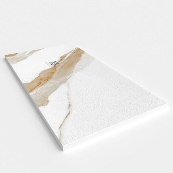 Base de duche em resina com textura de ardósia. Efeito mármore Pietra - moderno STONE 3D antiderrapante - Image 2