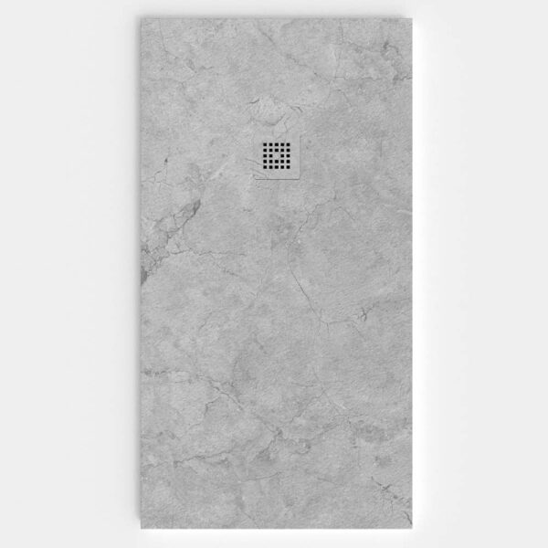 Base de duche em resina com textura de ardósia. Efeito mármore Rain - moderno STONE 3D antiderrapante