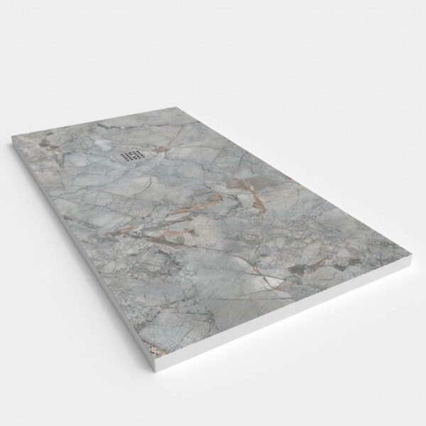 Base de duche em resina com textura de ardósia. Efeito mármore Sierra - moderno STONE 3D antiderrapante - Image 2