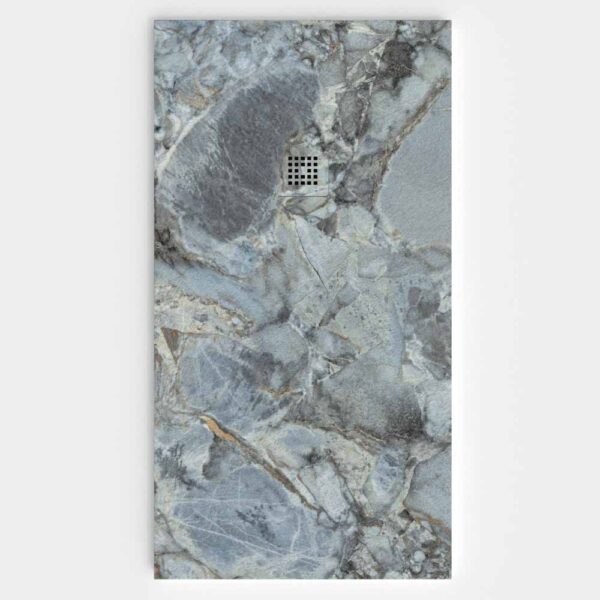 Base de duche em resina com textura de ardósia. Efeito mármore Triana - moderno STONE 3D antiderrapante