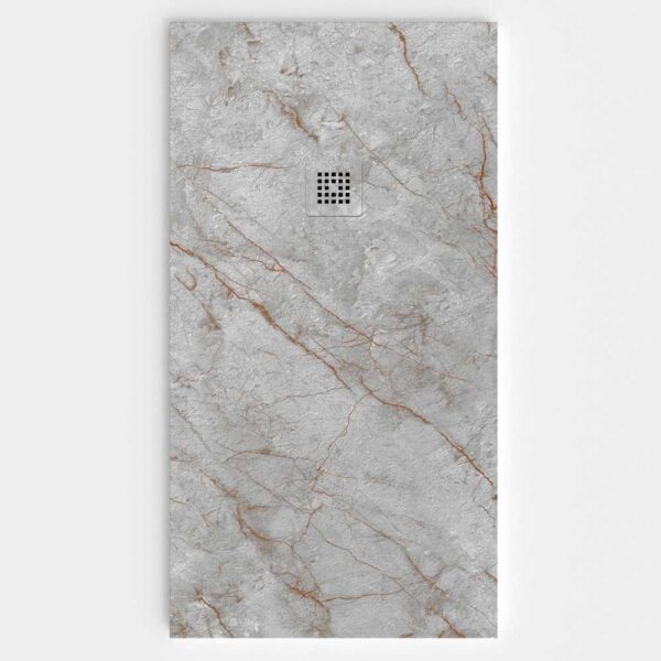 Base de duche em resina com textura de ardósia. Efeito mármore Zara - moderno STONE 3D antiderrapante