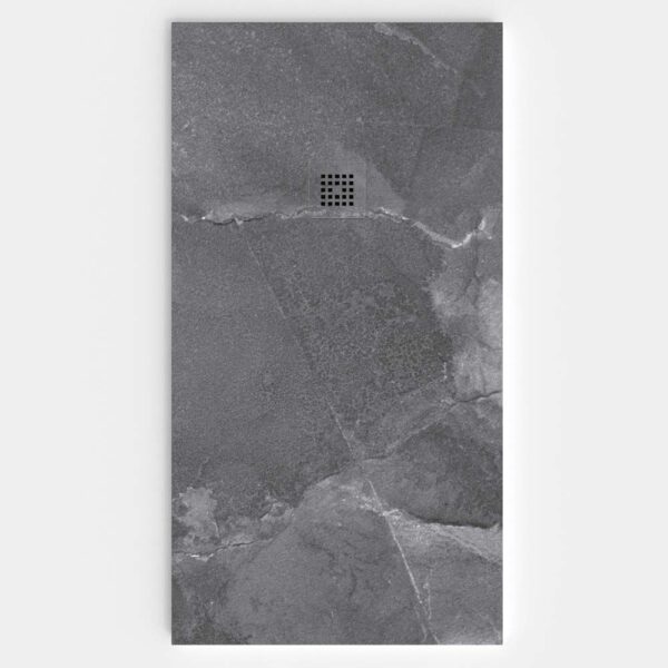 Base de duche em resina com textura de ardósia. Efeito mármore Zarza - moderno STONE 3D antiderrapante