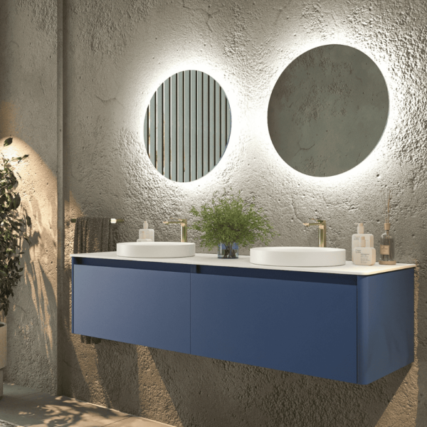 Móveis de casa de banho FUSE suspenso na parede 2 gavetas AZUL VIOLETA - Image 5
