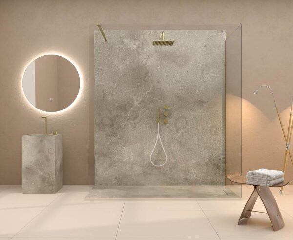 Painel de revestimento de paredes de casas de banho MSCOMPACT efeito cimento ALMADA