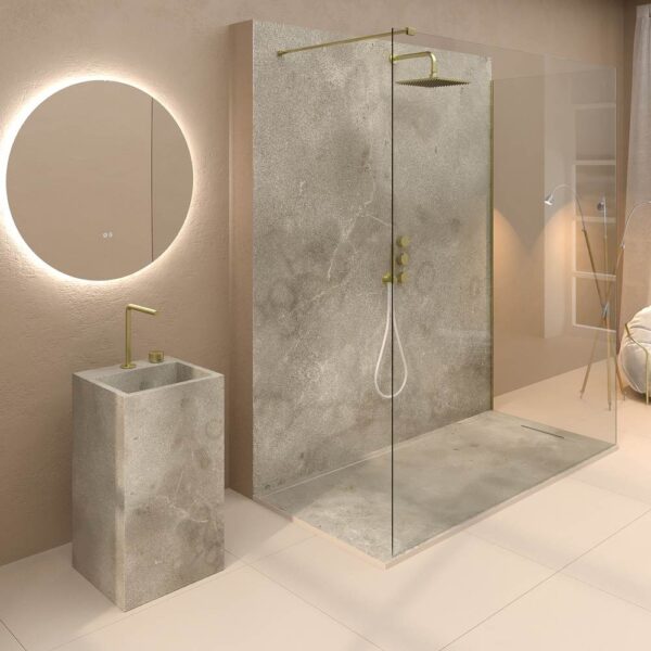 Painel de revestimento de paredes de casas de banho MSCOMPACT efeito cimento ALMADA - Image 2