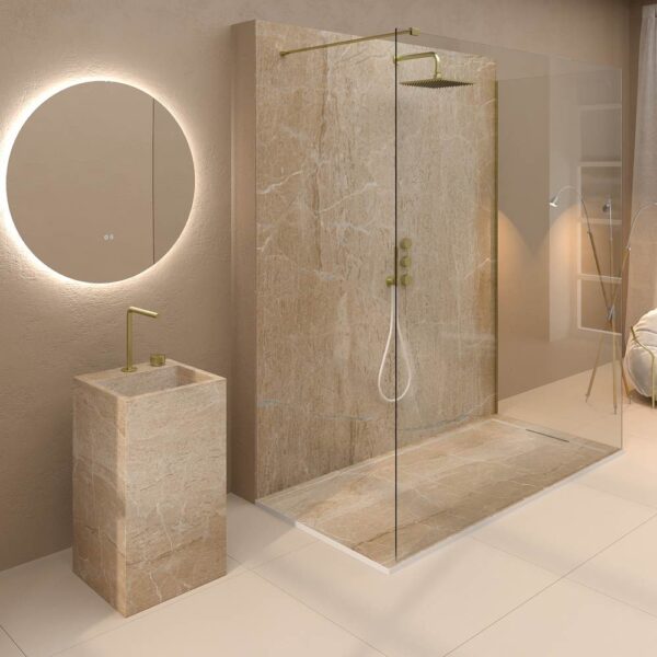 Painel de revestimento de paredes de casas de banho MSCOMPACT efeito cimento DERA - Image 2