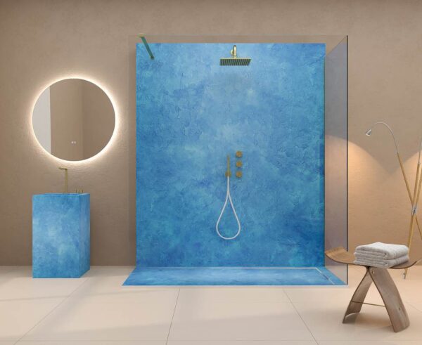 Painel de revestimento de paredes de casas de banho MSCOMPACT efeito cimento SLAT