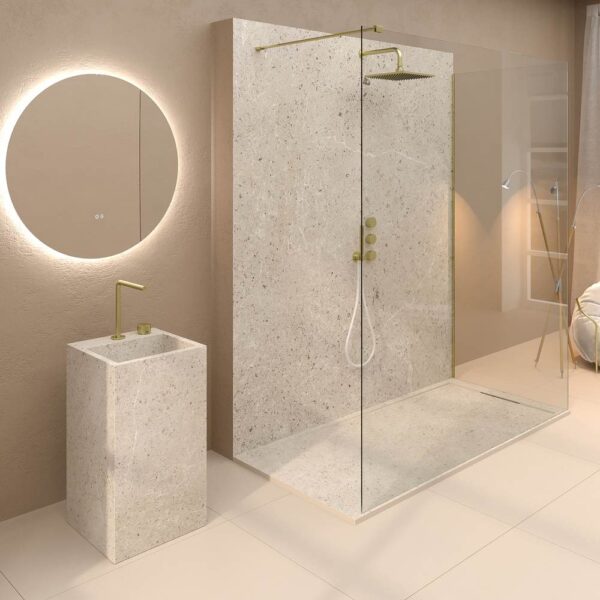 Painel de revestimento de paredes de casas de banho MSCOMPACT efeito cimento SLATE - Image 2