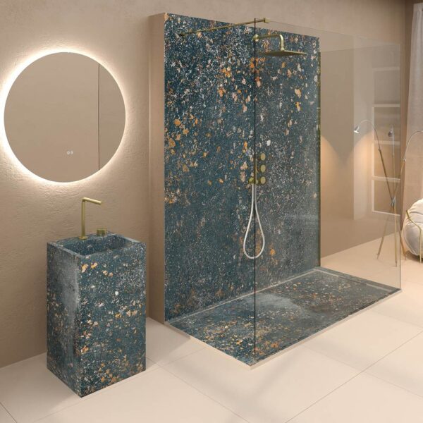 Painel de revestimento de paredes de casas de banho MSCOMPACT efeito cimento LEOPARD - Image 2