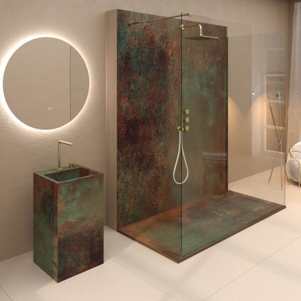 Painel de revestimento de paredes de casas de banho MSCOMPACT efeito cimento SAVANA - Image 2