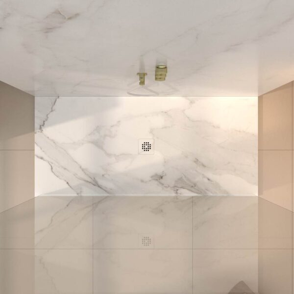 Painel de revestimento de paredes de casas de banho MSCOMPACT efeito mármore ARABESCATO - Image 3