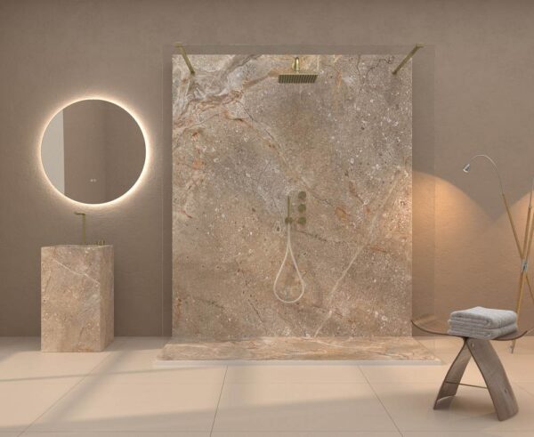Painel de revestimento de paredes de casas de banho MSCOMPACT efeito mármore CORALITO - Image 2