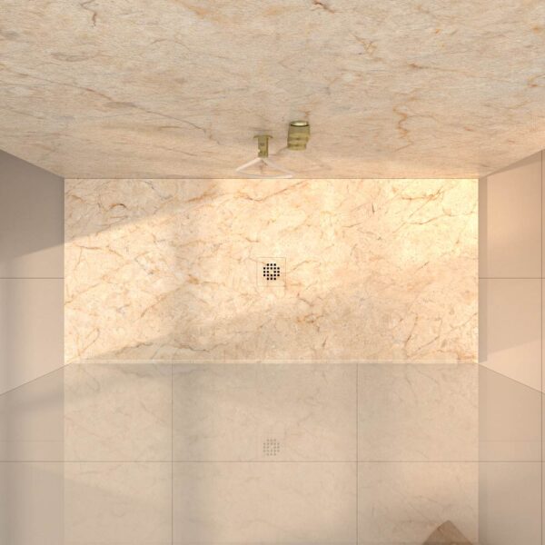 Painel de revestimento de paredes de casas de banho MSCOMPACT efeito mármore CREMA - Image 3