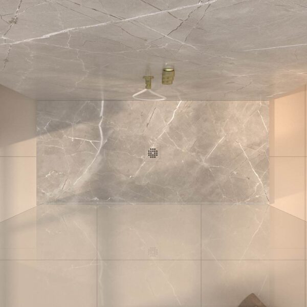 Painel de revestimento de paredes de casas de banho MSCOMPACT efeito mármore GRIGIO - Image 2