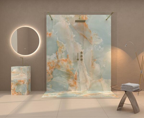 Painel de revestimento de paredes de casas de banho MSCOMPACT efeito mármore LUMINUS - Image 2