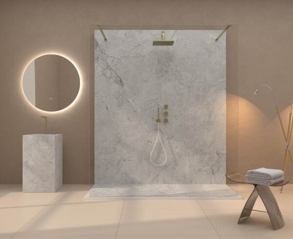 Painel de revestimento de paredes de casas de banho MSCOMPACT efeito mármore RAIN - Image 2