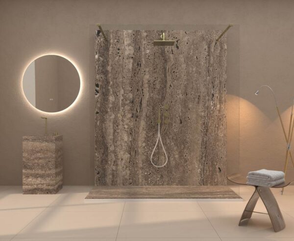 Painel de revestimento de paredes de casas de banho MSCOMPACT efeito mármore VOLAKA - Image 2