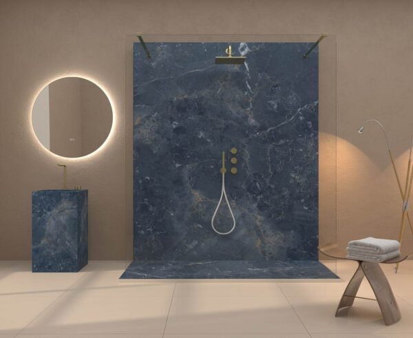 Painel de revestimento de paredes de casas de banho MSCOMPACT efeito mármore ZARK - Image 2